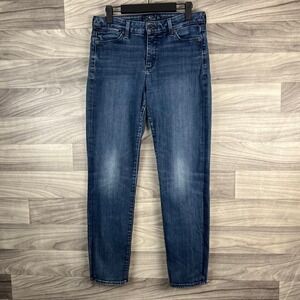 Lucky Brand Skinny Jeans Womens 6/28‎ Blue Medium Wash Denim Pockets Stretch Zip